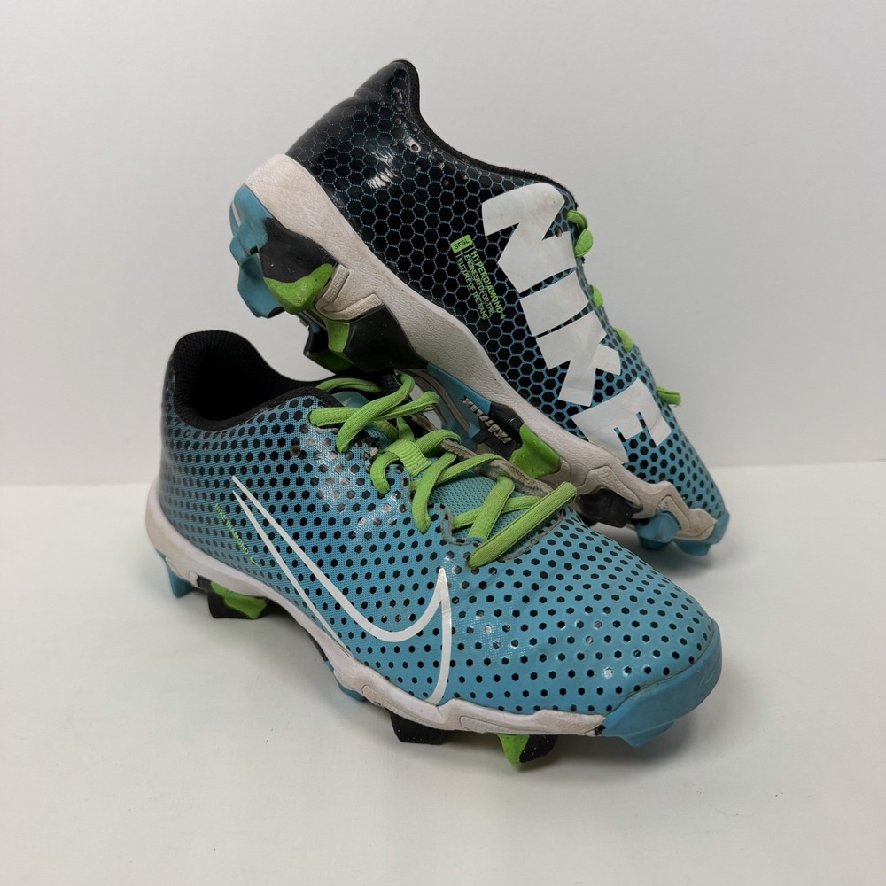 Nike Hyperdiamond Keystone Softball Cleats Size 3.5Y  Blue and Green CZ5919